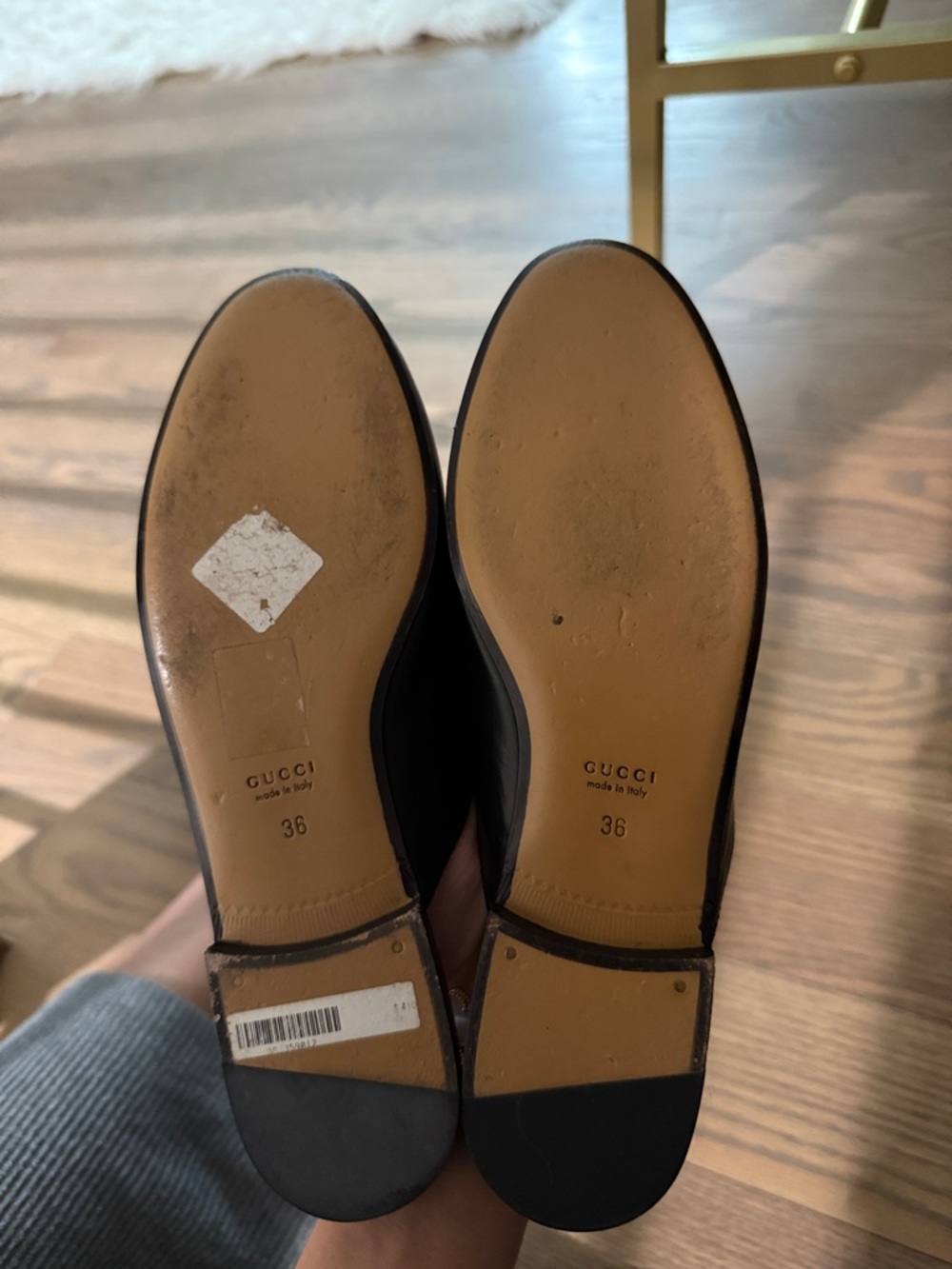 Gucci Black Leather Mules with Pink Rose Embroidery and Gold Horsebit - Picture 2 of 4